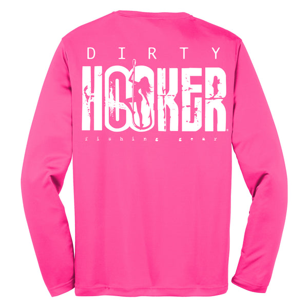 Dirty Hooker Fishing Gear Pink And Grey Women's Embroidered OSFM