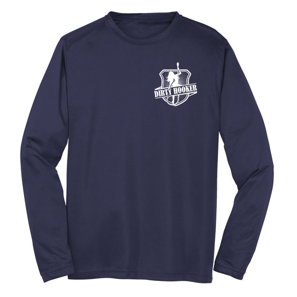 Dirty Hooker Classic Navy Blue Long Sleeve T-Shirt