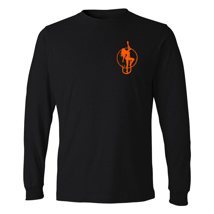 Dirty Hooker Stamp Orange Lightweight Long Sleeve T-Shirt