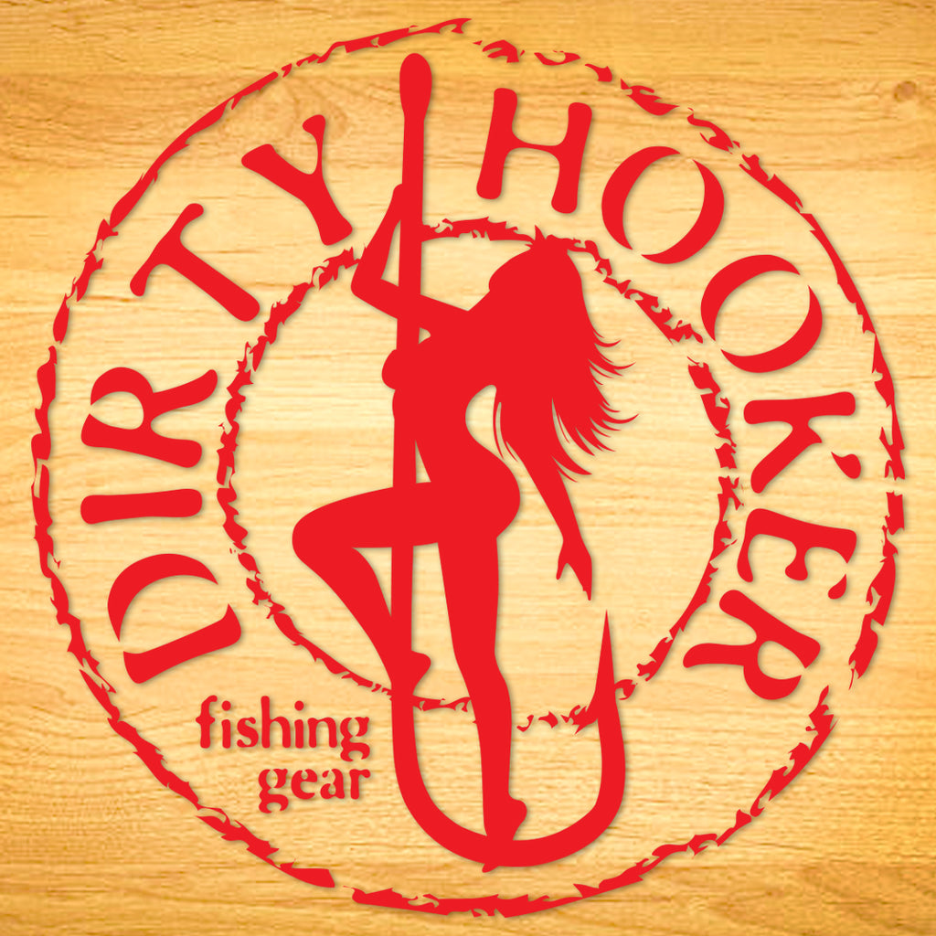 Master Baiter Dirty Hooker Funny Fishing Sticker